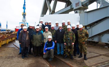 Veranstaltung: 09.04.2014, RK Sanitätsdienst, Besuch der Werft Blohm & Voss 