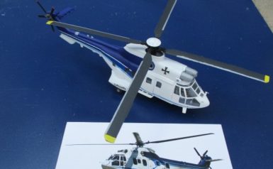 Eurocopter AS 532U2 Couger als Nachbau von Peter Wagner da kein Modell angeboten wird, als SA 330 Puma entwickelt, als Transporthubschrauber bei der 3. Staffel der Flugbereitschaft beim BMVg in Berlin Tegel eingesetzt, 1:72 