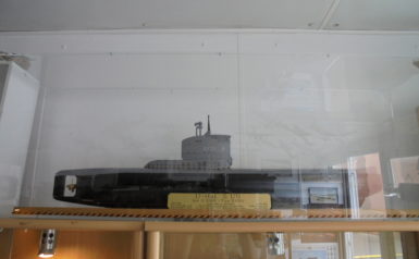 U 1 vormals U 2365 vom Typ XXIII wurde als U Hai am 15.08.1957 in Dienst gestellt. Versenkt in der Doggerbank, ein Überlebender aus Berlin. Gebaut von M. Geißler, 1:35 