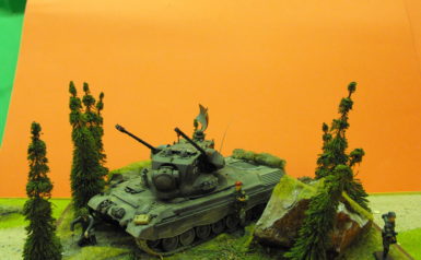 Gepard 1A1, Flugabwehrpanzer, mit Folge- und Heckradar auf Diorama, 1:35 