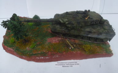 Kampfpanzer Leopard 2 A6 M, 10 Panzer Im Manövermodus mit Schattentarnung, gebaut von Mario Krüger, 1:35 