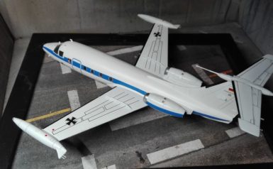 Hansa Personentransportflugzeug der Flugbereitschaft BMVg gebaut von Peter Wagner 1:72 
